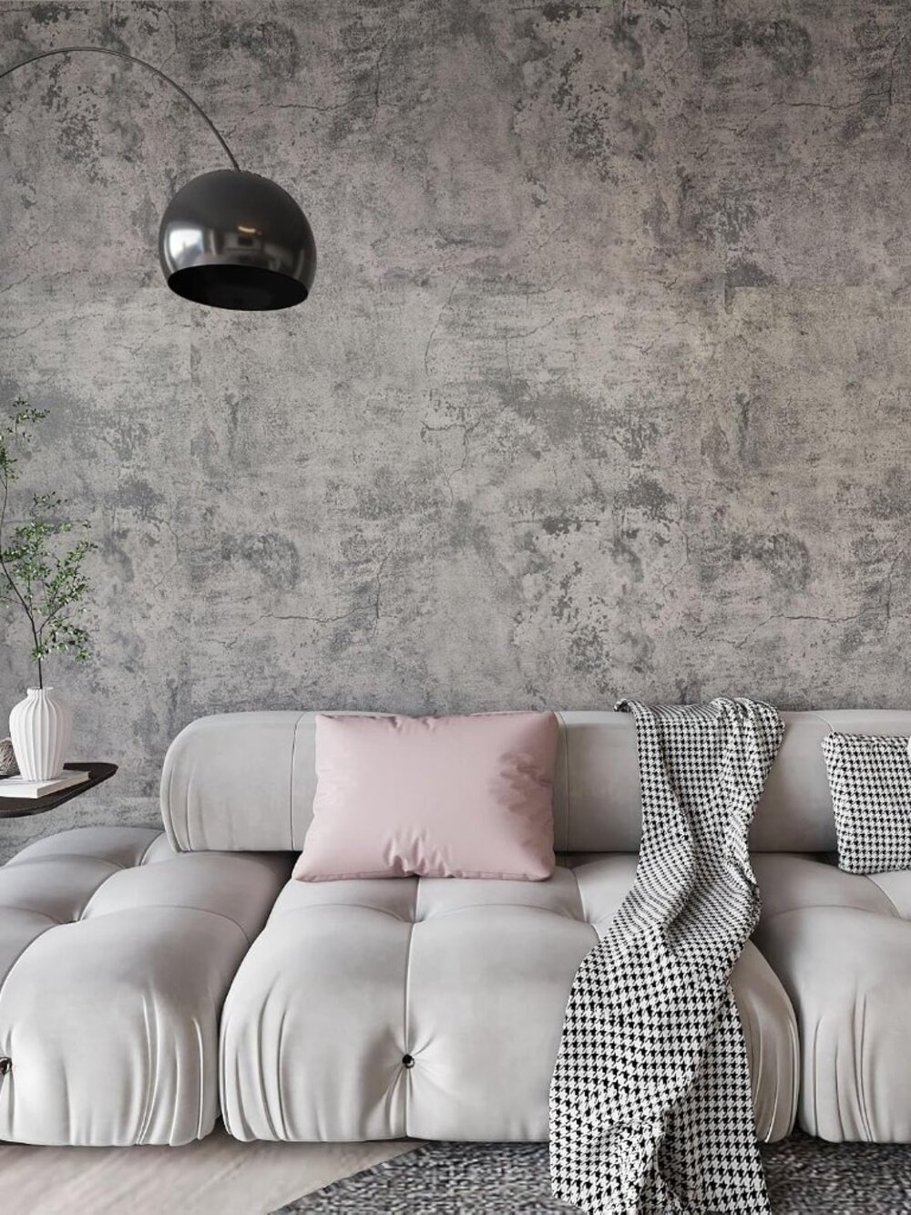 Cement Grey Contact Paper Concrete Peel and Stick Wallpaper Industrial Style Sel